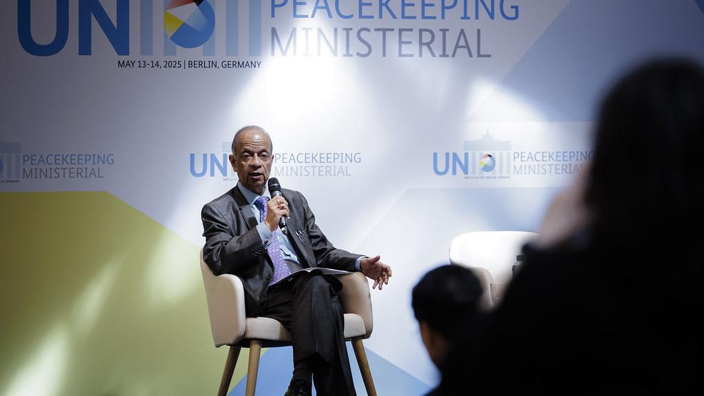 Under-Secretary-General for Operational Support, Atul Khare, speaking at a breakout session during the UN Peacekeeping Ministerial, Berlin, Germany, 14 May 2025