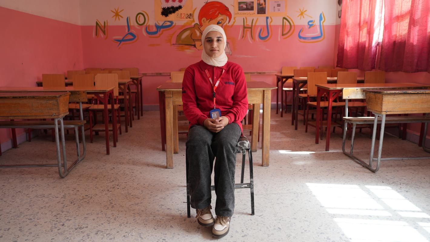 Hanan, EO survivor working as facilitator with UNMAS March 2026