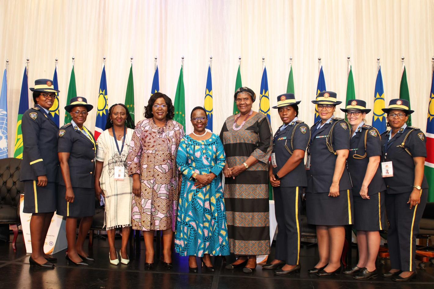 AU Special Envoy Amb. Mulamula with Nambian Women Peace Keepers