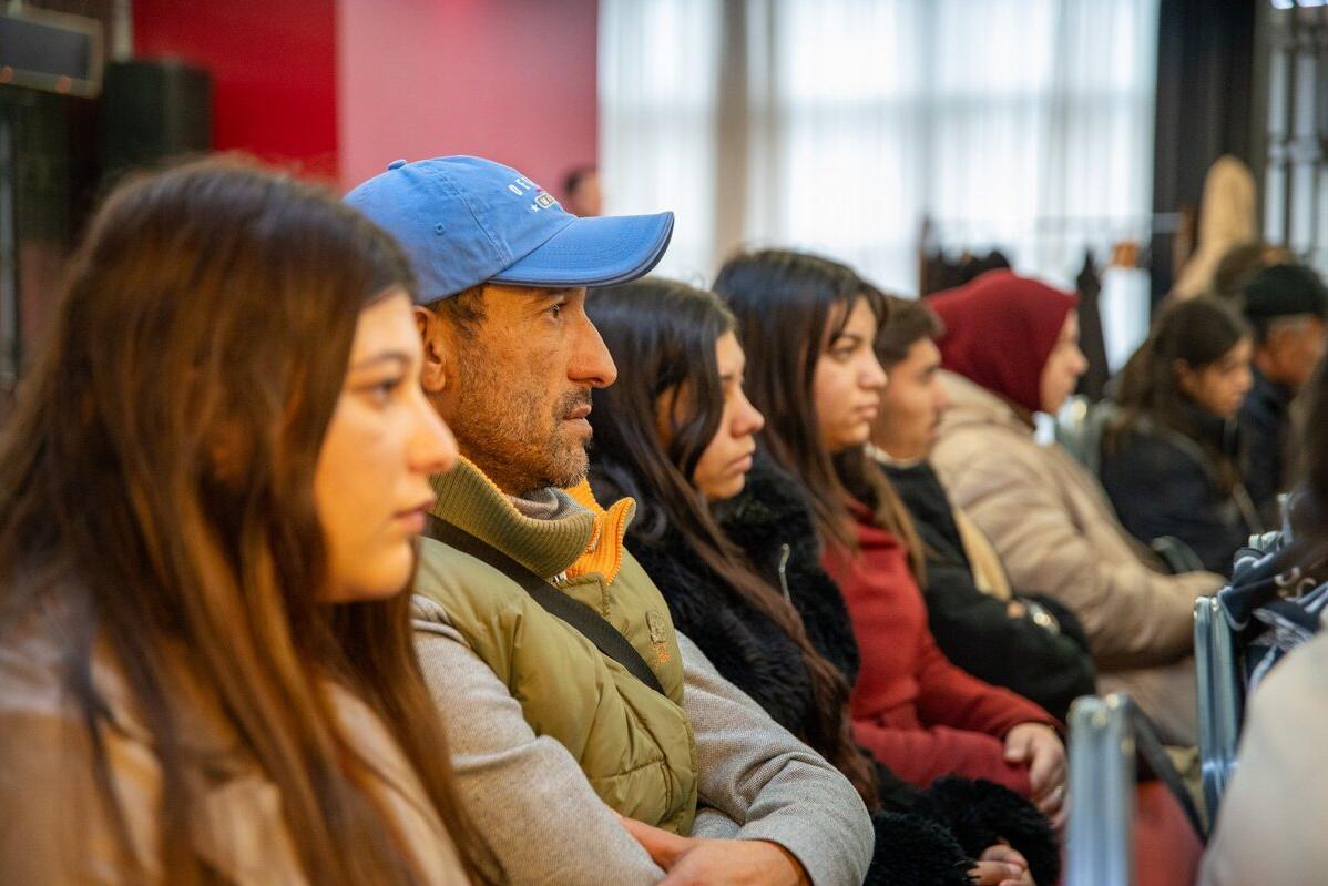 audience watching a movie presentation