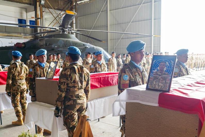 Les Casques bleus indonésiens tombés ont été honorés lors d'une cérémonie commémorative à Beyrouth.