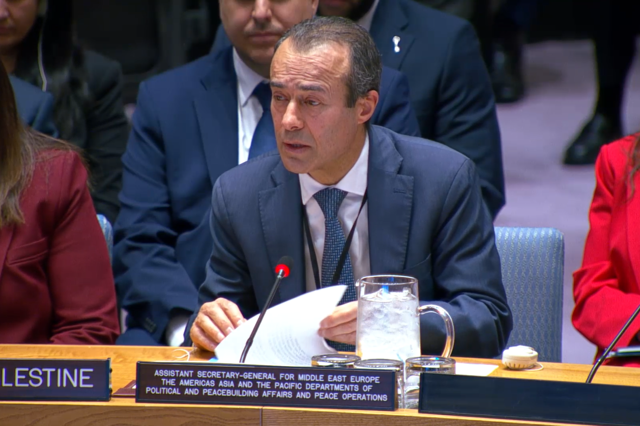ASG Khiari briefs the Security Council.