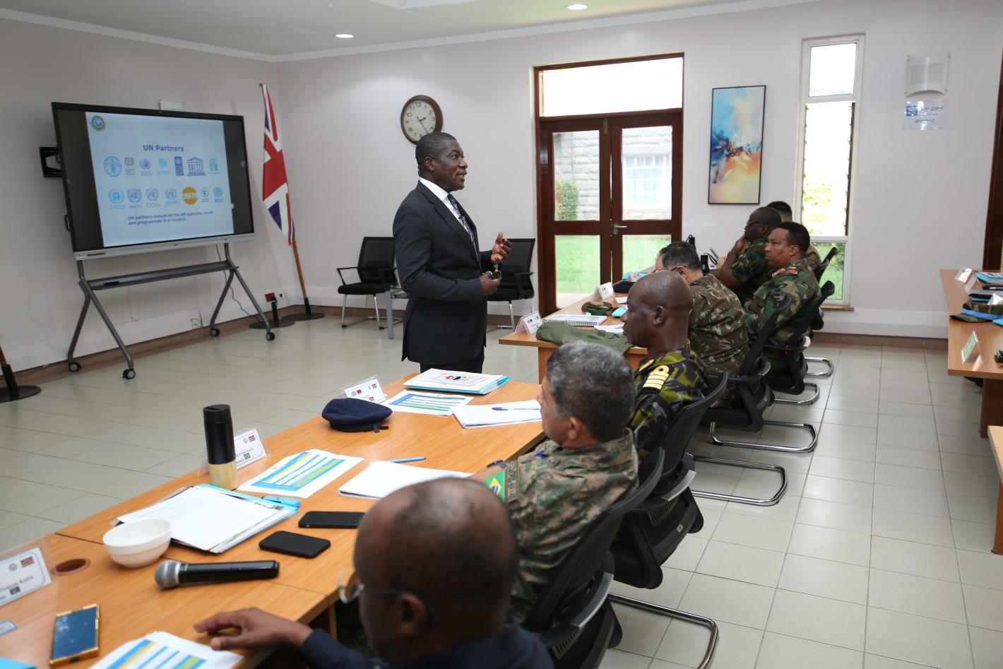 UNOAU facilitates sessions in the East African Standby Force Regional Senior Mission Leaders Course