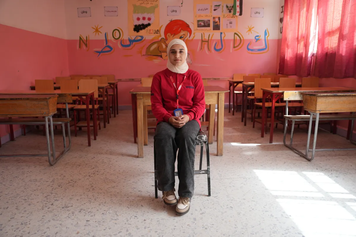 Hanan, EO survivor working as facilitator with UNMAS March 2026