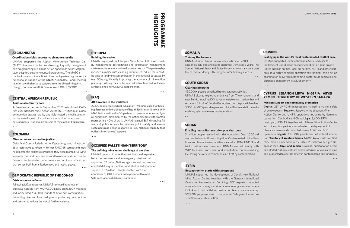 UNMAS Annual Report 2025