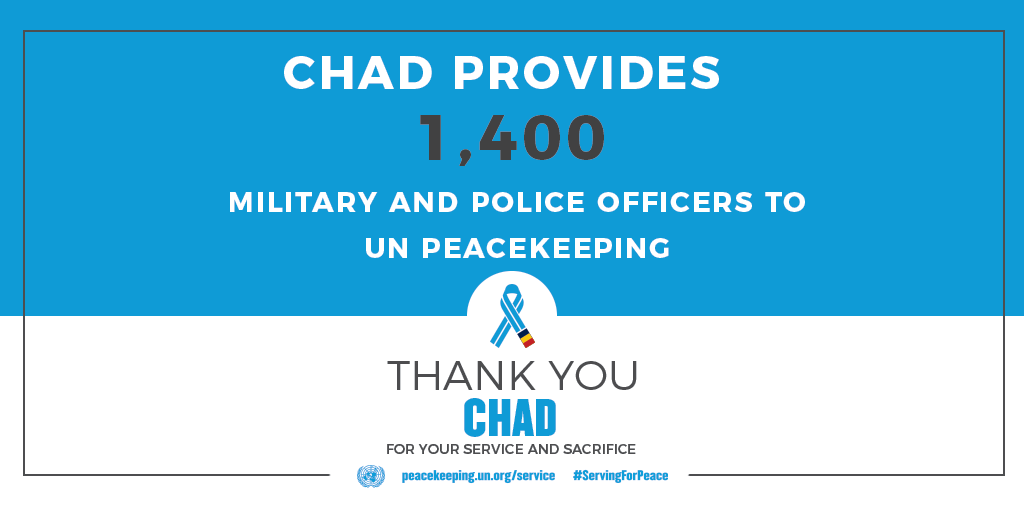 Chad provides 1400 peacekeepers