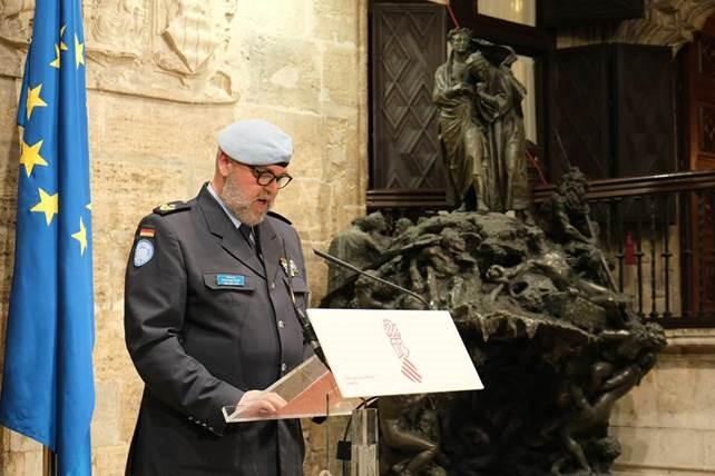 Chief SPC Christoph Buik during the opening ceremony