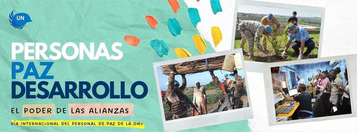 Poster para el Día Internacional del Personal de la Paz de la ONU