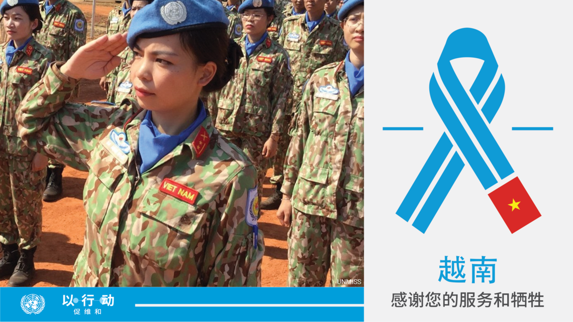 感谢越南的服务和牺牲